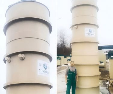 ГРИНЛОС КНС вертикальная из полипропилена диаметр 1000 мм, высота 5500 мм