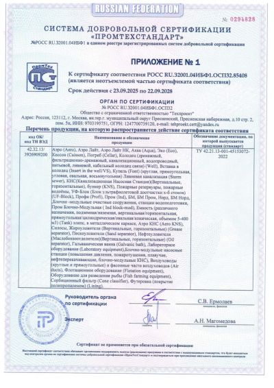 Сертификат соответствия ТУ стр2