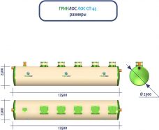 ГРИНЛОС Ливневая канализация 45-2300 стеклопластиковая