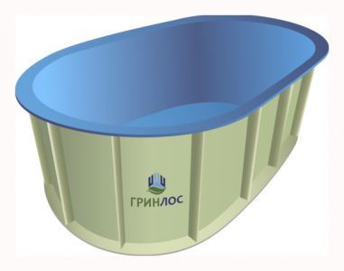 ГРИНЛОС Купель 2000*1000*500 Овальная