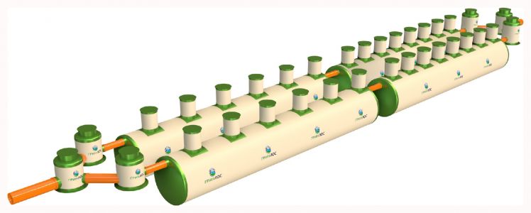 ГРИНЛОС Ливневая канализация 200-2300-2 стеклопластиковая